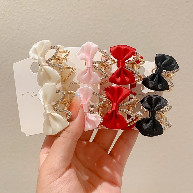 Kẹp Tóc Hình Nơ Dễ Thương Phong Cách Hàn Quốc Cho Nữ