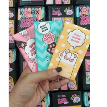 Combo 8 Băng Vệ Sinh Kotex Mini Meow Siêu Mềm 8 Miếng - 24 Cm