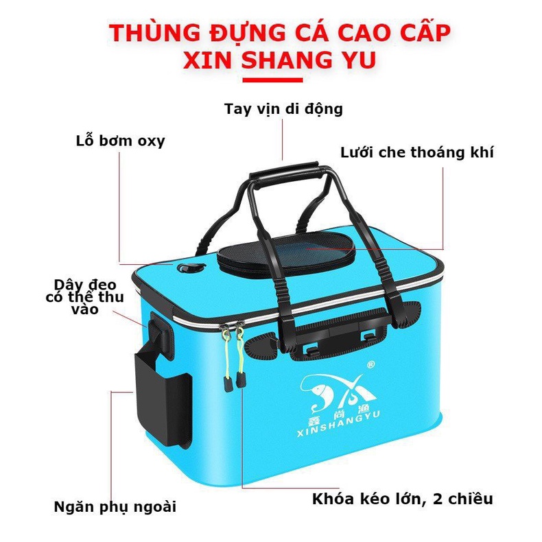Thùng đựng cá đa năng gấp gọn Xin Shang Yu - Nhựa dẻo EVA