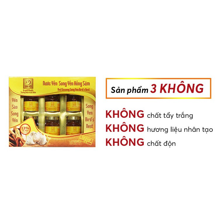 {XẢ KHO 3 NGÀY} SONG YẾN - Nước yến Hồng Sâm 13% tổ yến