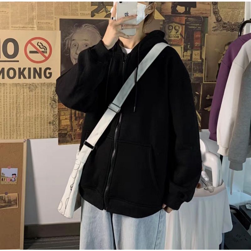 40-100kg áo Khoác nam nữ unisex ULZZANG nỉ thu đông bigsize
