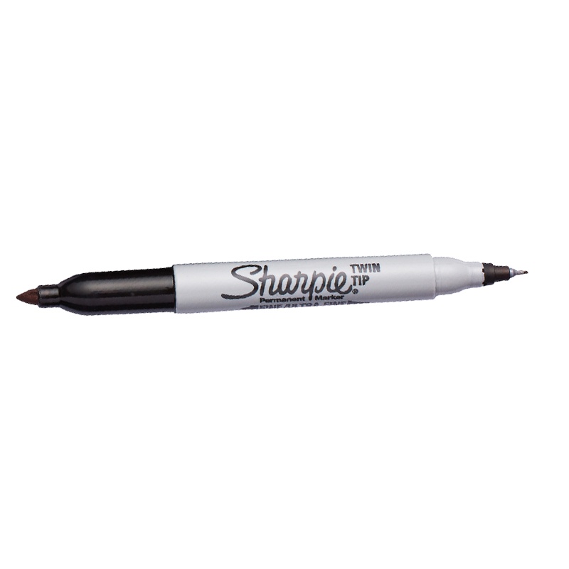 Bút lông dầu 2 ngòi tiện dụng Sharpie Twin Tip - Black (Màu đen)