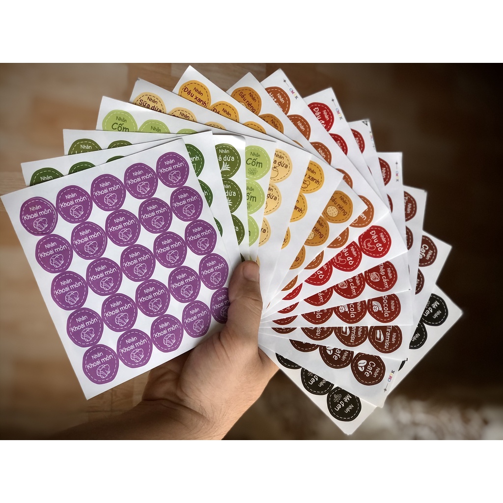 Tem nhân bánh trung thu, tem màu