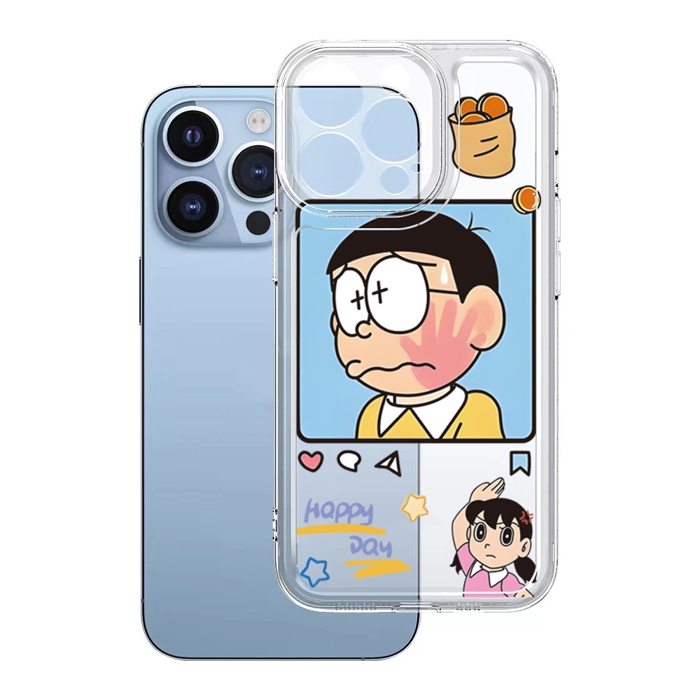 Ốp Điện Thoại TPU Gel Đệm Khí Chống Rơi Hình Nobita Nobi Shizuka Cho Samsung Galaxy S22 Plus Note 20 Ultra 10 S21 FE S20