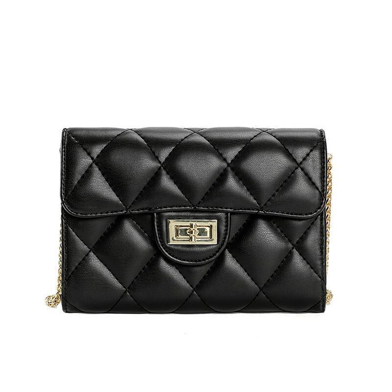 Túi Đeo Chéo Mini Hình Vuông Phối Dây Xích Phong Cách Hàn Quốc Mới 2020