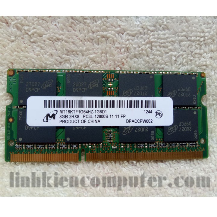 Ram zin tháo máy laptop 8GB DDR3L Bus 1600Mhz dùng cho laptop core i thế hệ 4 - 5 trở xuống