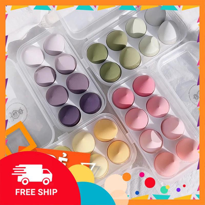 (Hàng mới về) Set hộp 8 và hộp 4 mút trang điểm siêu mềm hình quả trứng có thể dùng khô và ướt🍎🍎 | BigBuy360 - bigbuy360.vn