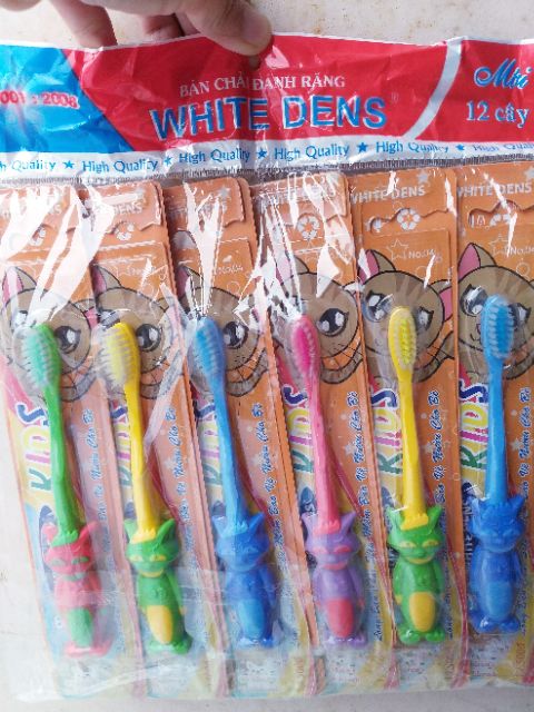 Lố 12 cây bàn chải đánh răng cho bé (12 cây)