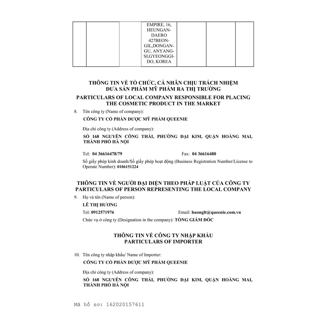 Bộ Mỹ Phẩm Làm Sạch Sâu, Dưỡng Trắng Da Queenie Hàn Quốc Chính Hãng 2 Sản Phẩm [SP Trải Nghiệm]