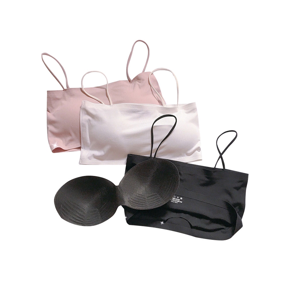 Áo hai dây croptop nữ có đệm mút body đẹp màu đen / trắng / hồng thoáng mát mùa hè thời trang ao hai day 2020 | BigBuy360 - bigbuy360.vn