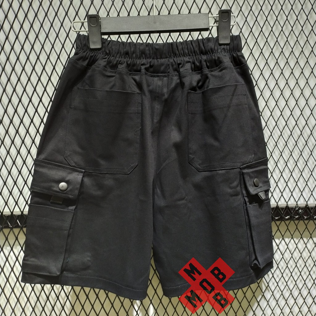 Quần short kaki nam ⚜️FREESHIP⚜️ túi hộp lưng thun co dãn Black Button | BigBuy360 - bigbuy360.vn