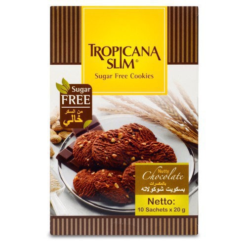 Bánh quy ĂN KIÊNG Tropicana Slim Chocolate 200g (10 x 20g) - Thích hợp cho người ĂN KIÊNG,TIỂU ĐƯỜNG