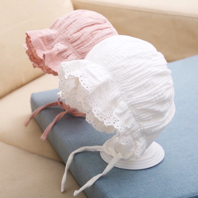 Mũ vải cho bé BENNIE STORE Nón vải kiểu dáng tiểu thư sợi cotton