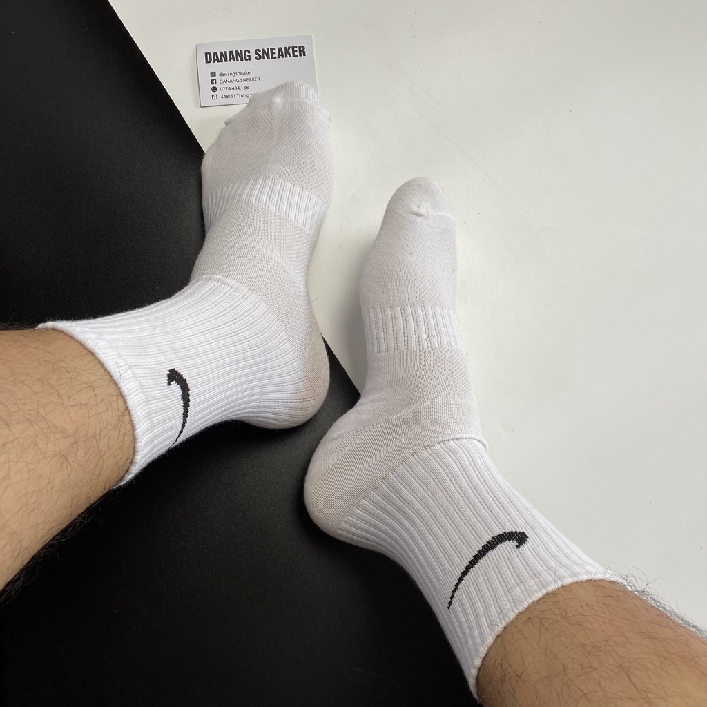 Tất Nike thể thao Cổ Cao Lửng Thấp Trắng Đen hàng VNXK chất lượng cao | GIAY DANANG