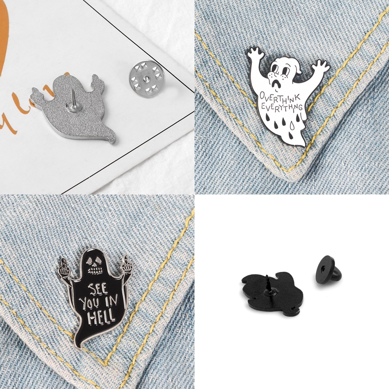 Ghim Cài Trang Trí Ba Lô Hình Mèo Ma 21 Kiểu Dáng Làm Quà Tặng Cho Bạn Bè