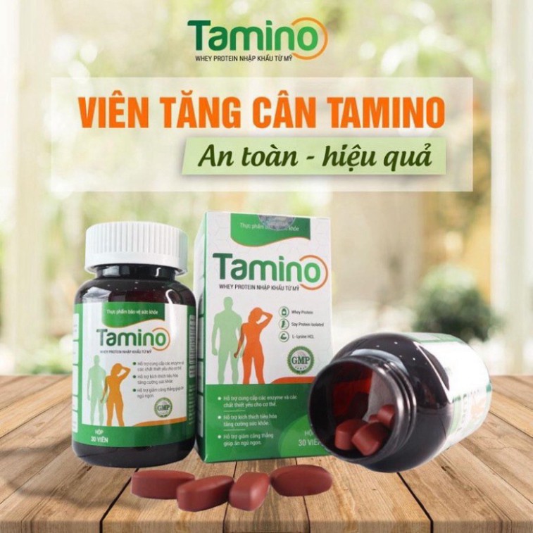 CỦ XẢ CỦA XẢ [ Combo 2 hộp ] Viên Uống Tăng Cân TAMINO An Toàn và Hiệu Quả - Bổ Sung Hợp Chất Whey Protein từ Mỹ CỦ XẢ C