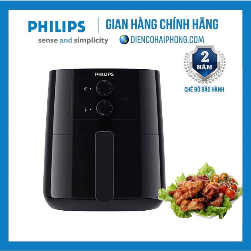 Nồi chiên không dầu Philips HD9252/90 Dung tích khoang chứa 4.1 lít, Dung tích giỏ chiên 2.4 lít