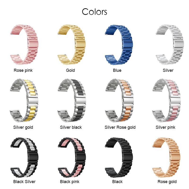 20mm Stainless Steel Band Bracelet for Xiaomi Huami Amazfit GTS 20mm/Bip Lite Smart Watch Strap Wristband