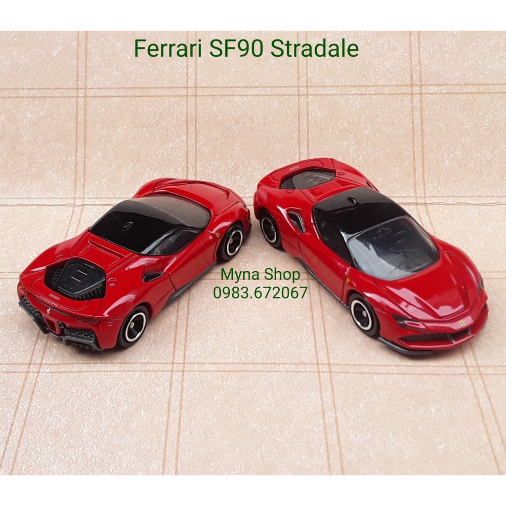 Đồ chơi mô hình tĩnh xe tomica không hộp, Ferrari, SF90 Stradale (đỏ)