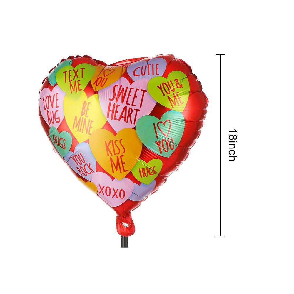 .Set 5 Bong Bóng Lá Nhôm 18 Inch Dùng Để Trang Trí Tiệc Cưới / Valentine