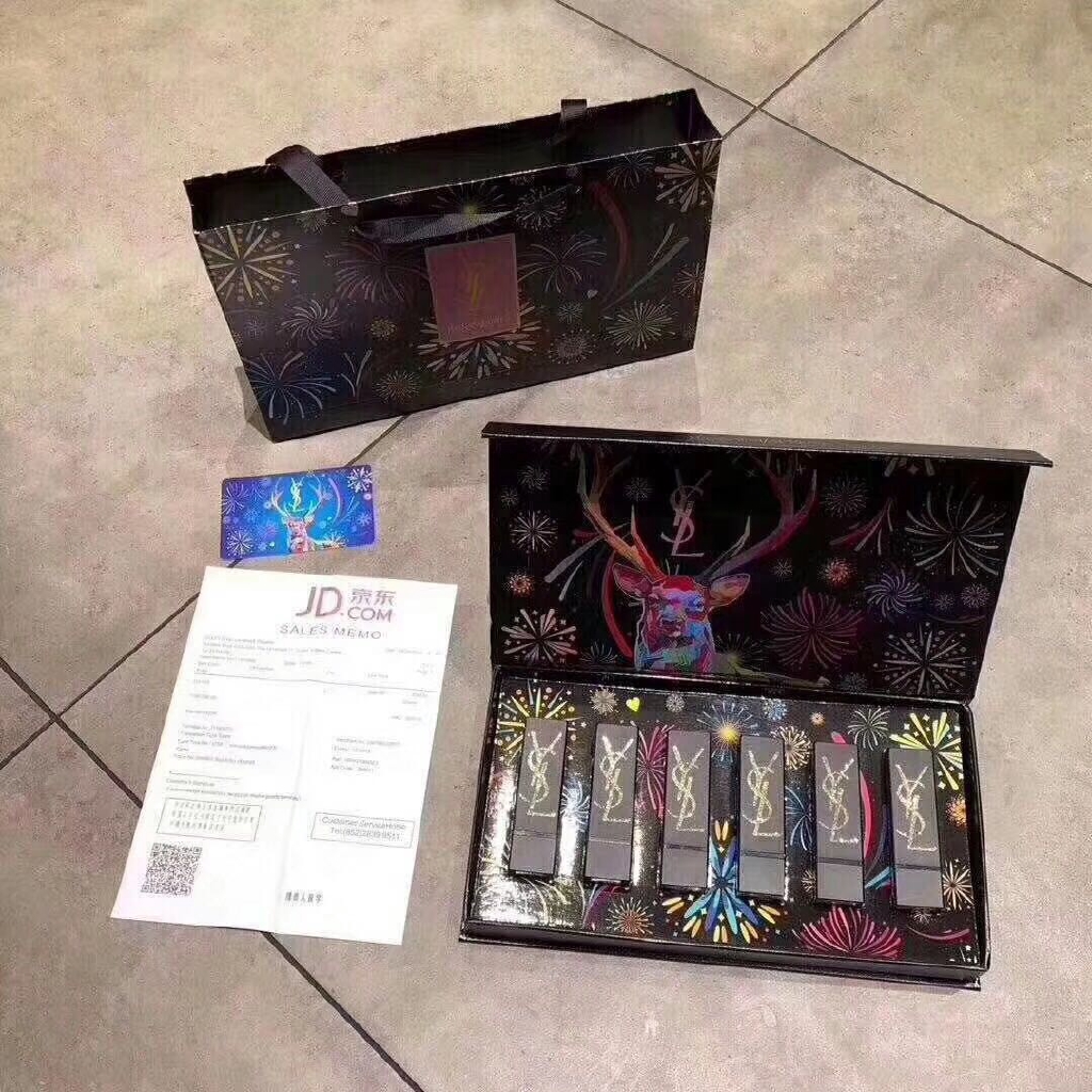 YVES SAINT LAURENT (Hàng Mới Về) Bộ 6 Son Môi Ysl Màu Vàng Đen Thiết Kế Vỏ Son Phong Cách Chúc Mừng Năm Mới | BigBuy360 - bigbuy360.vn