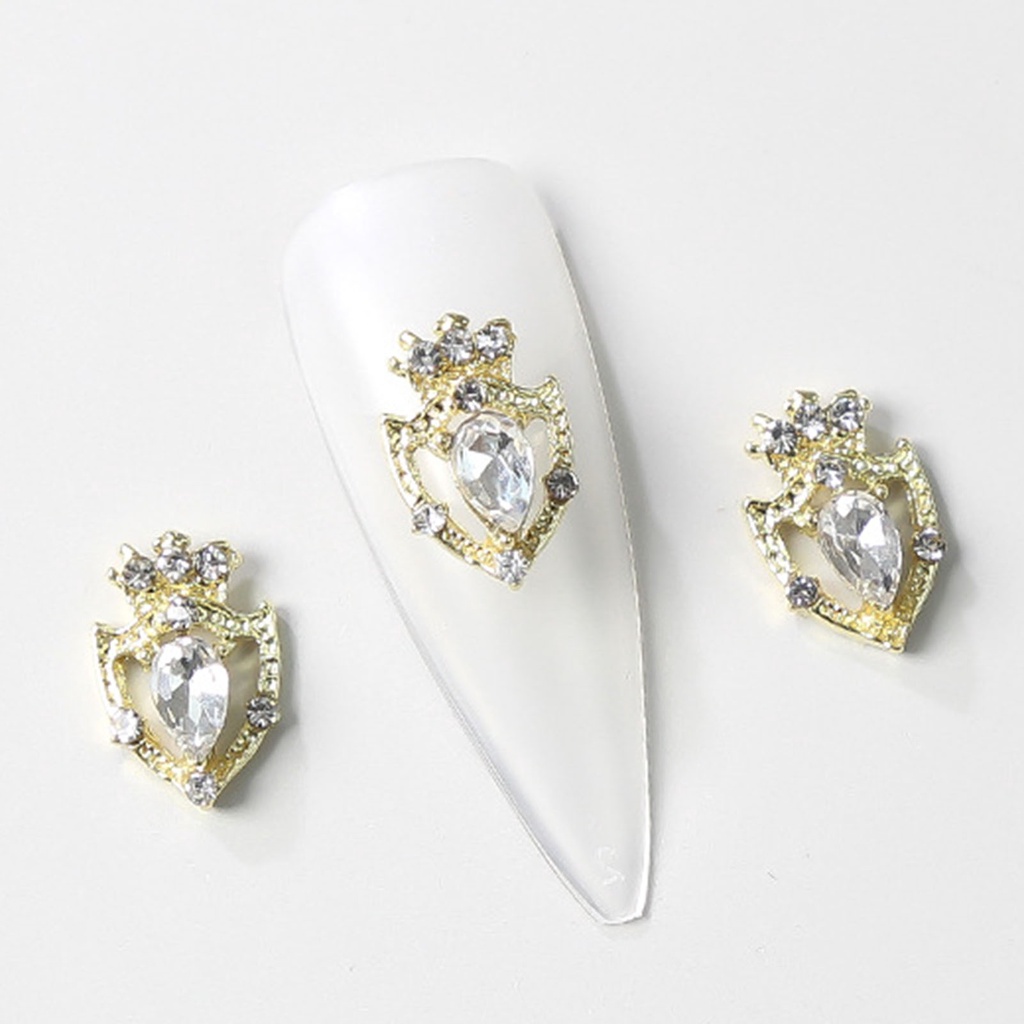 Set 10 Phụ Kiện Trang Trí Móng Tay Nghệ Thuật Bằng Hợp Kim Nhiều Hình Dạng Không Phai AB Phong Cách Vintage Charms Dành Cho Nữ