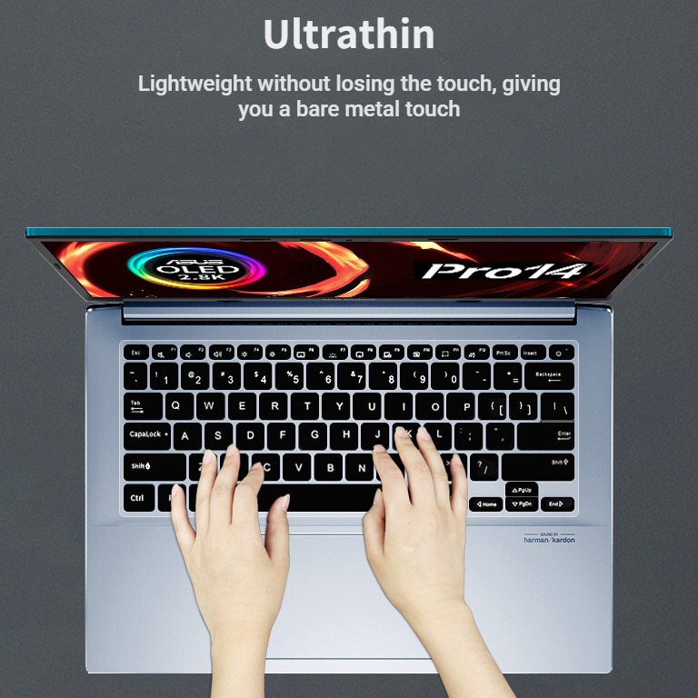 Tấm Lót Bảo Vệ Bàn Phím Máy Tính Asus Vivobook Pro 14 2021 M3400 Ryzen Chống Thấm Nước / Bụi Bẩn Tiện Dụng