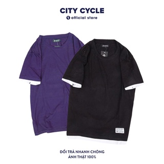 Áo thun nam nữ Layer trắng City Cycle - Áo thun cộc tay Unisex form rộng Local Brand