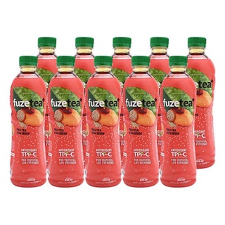 Trà Fuze Tea hương Đào và hạt Chia - Thùng 24 chai x 450ml