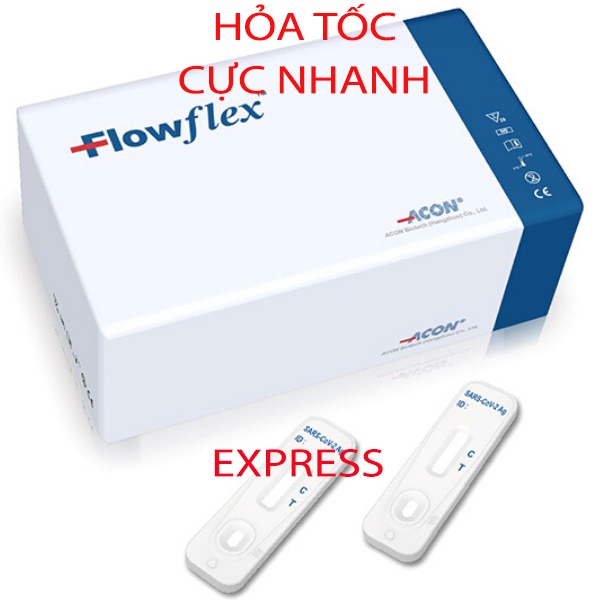 Kit test nhanh covid 19, que test nhanh covid công nghệ Mỹ Flowflex.