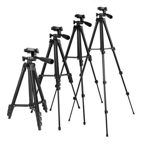 Chân đế chụp hình Tripod 3120 (Đen) + Tặng 1 Remote chụp hình Bluetooth + 1 Gá kẹp điện thoại loại 002