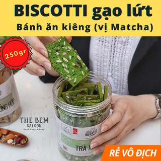 Bánh Biscotti Gạo lức giảm cân vị MATCHA