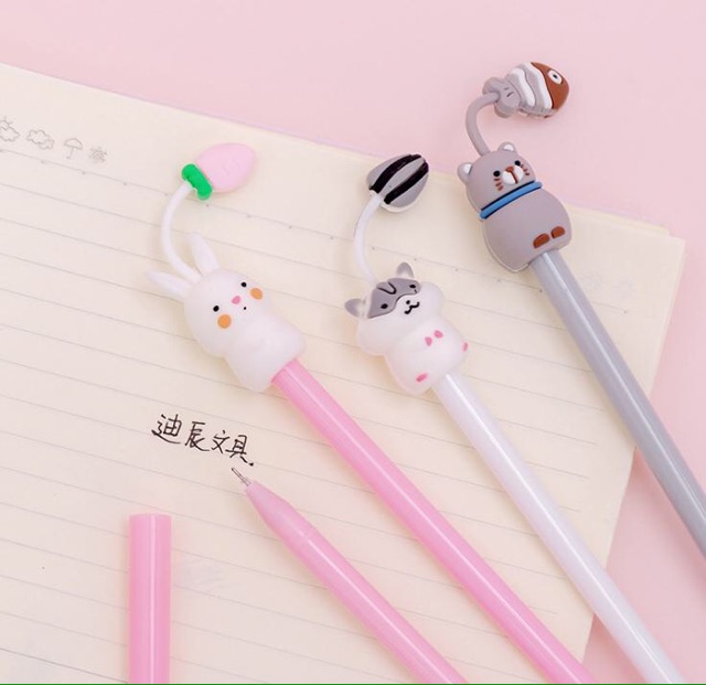 Bút bi ngòi 0.5mm - Mực đen hình CON VẬT ngộ nghĩnh - Gel nước bền màu, chất lượng - Quà tặng bạn bè xinh giá rẻ