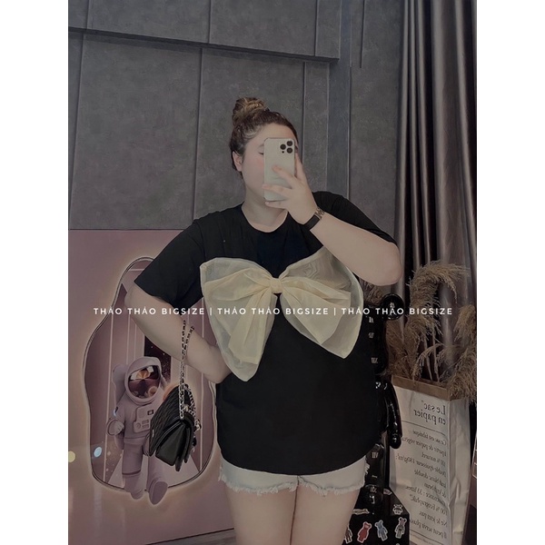 Áo phông nơ ngực siêu to - MÚP BIGSIZE 60-100KG