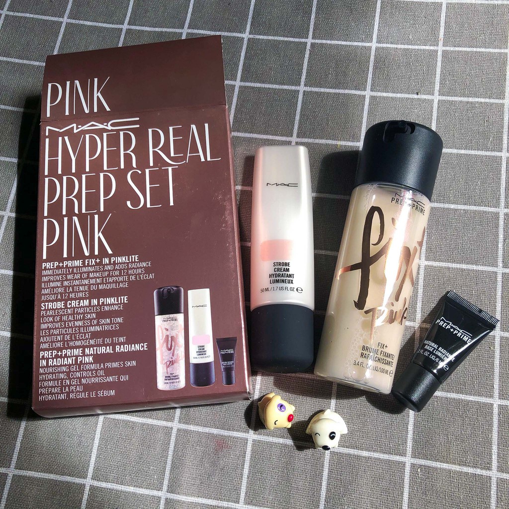 (Chính hãng) Set kem lót + xịt cố định nền MAC Hyper Real Prep Set Pink - 3 món - EDC | BigBuy360 - bigbuy360.vn