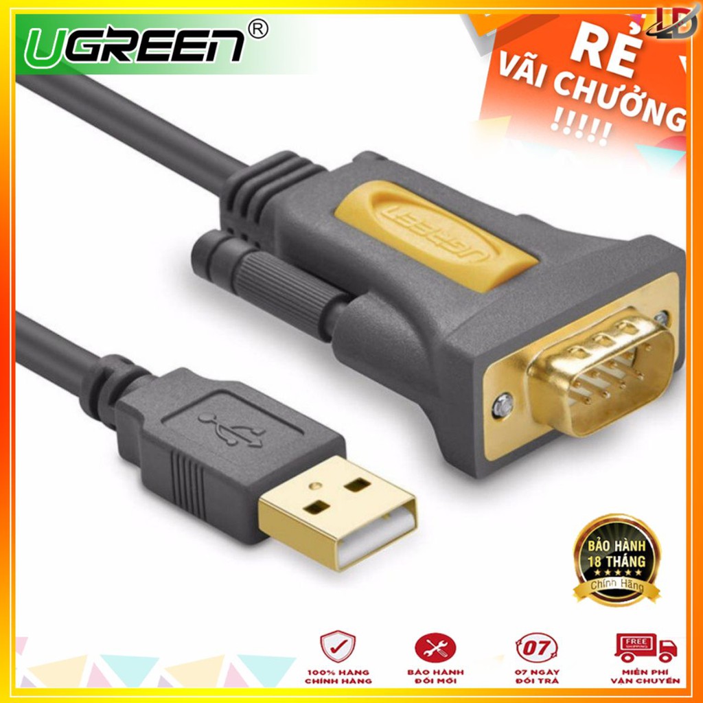 Cáp USB to Com RS232 DB9 Ugreen CR104 - Bảo hành 18 Tháng Chính Hãng