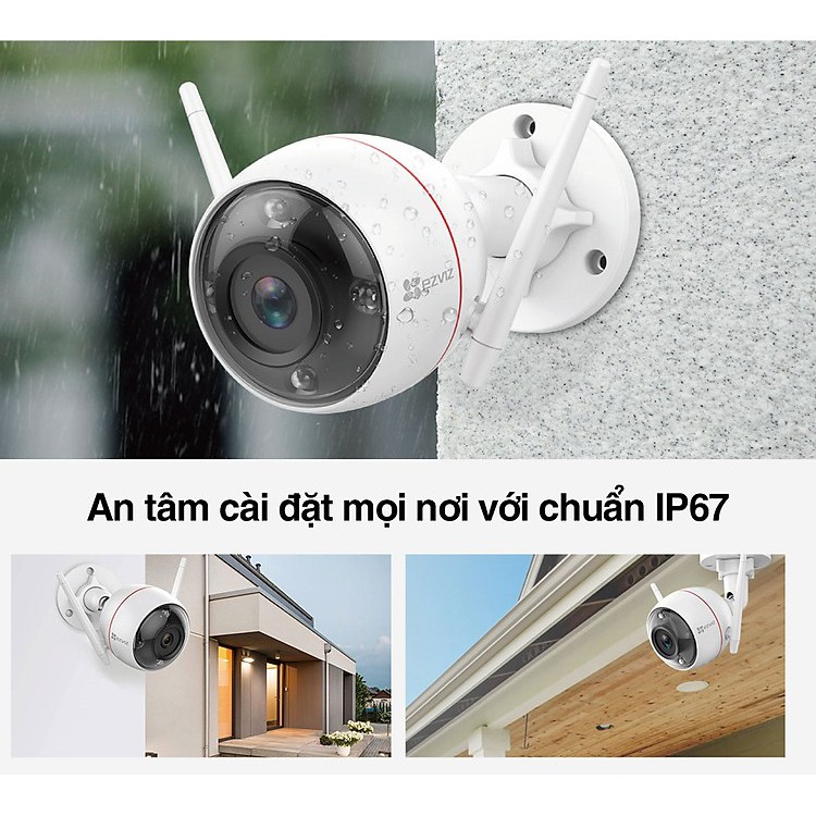 Camera Wifi Ngoài Trời Ezviz C3W 2MP 1080p Color Night Vision - Phiên Bản Mới Hình Ảnh Có Màu Ban Đêm - Hàng chính hãng