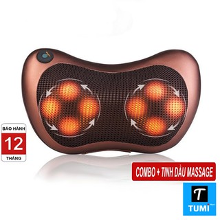 Gối massage hồng ngoại MAGIC 8 bi cao cấp, bảo hành 12 tháng, 30 ngày đổi mới