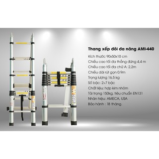 Thang nhôm xếp đôi ami-440