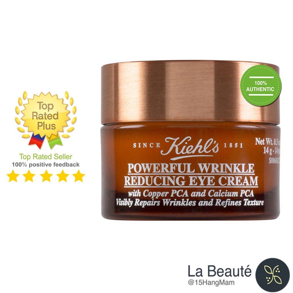 Kiehl's Powerful Wrinkle Reducing Eye Cream - Kem Dưỡng Mắt, Giảm Nếp Nhăn 14ml Date T7/2022