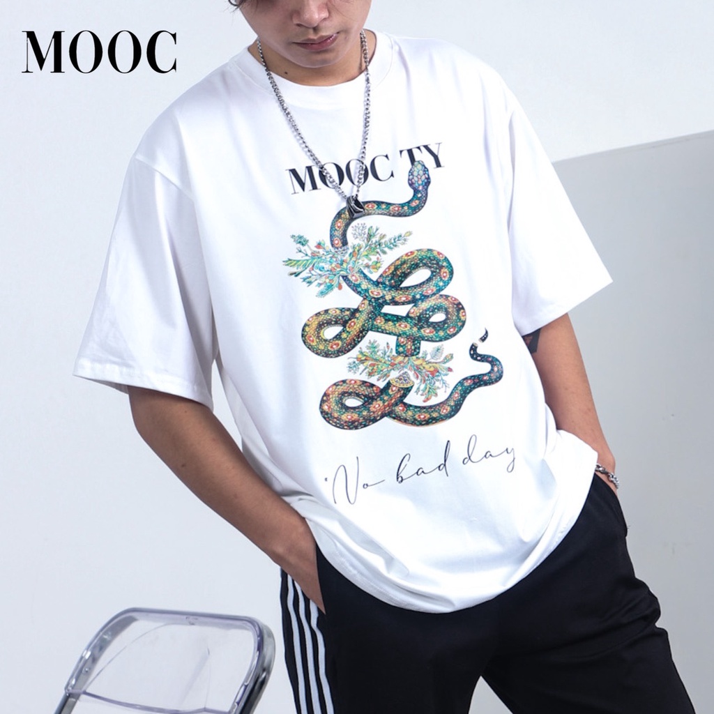 Áo Thun Tay Lỡ MOOC CLOTHES 12 Con Giáp Áo Cotton Nam Nữ Unisex-In Hình Rắn