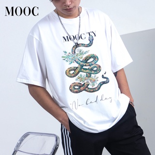  Áo Thun Tay Lỡ MOOC CLOTHES 12 Con Giáp Áo Cotton Nam Nữ Unisex-In Hình Rắn 