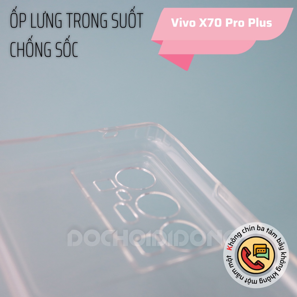 Ốp Lưng Dẻo Trong Suốt Cho Vivo X70 Pro Plus Chống Sốc Bảo Vệ Camera