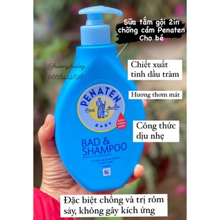 SỮA TẮM GỘI 2IN CH.ỐNG C.ẢM PENATEN CHO BÉ