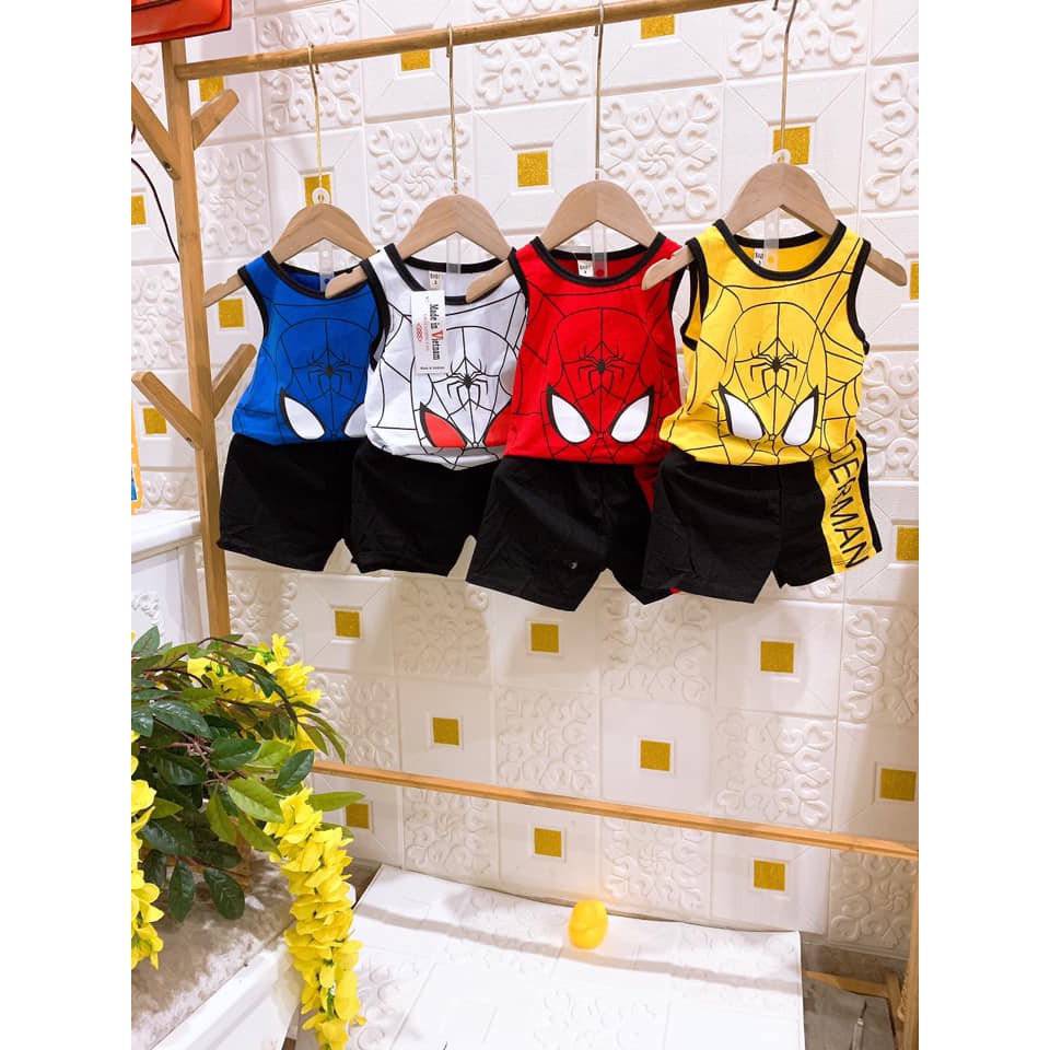 SIZE 8-28KG: BỘ BA LỖ NHỆN SIÊU HOT CHO BÉ TRAI - B3LN