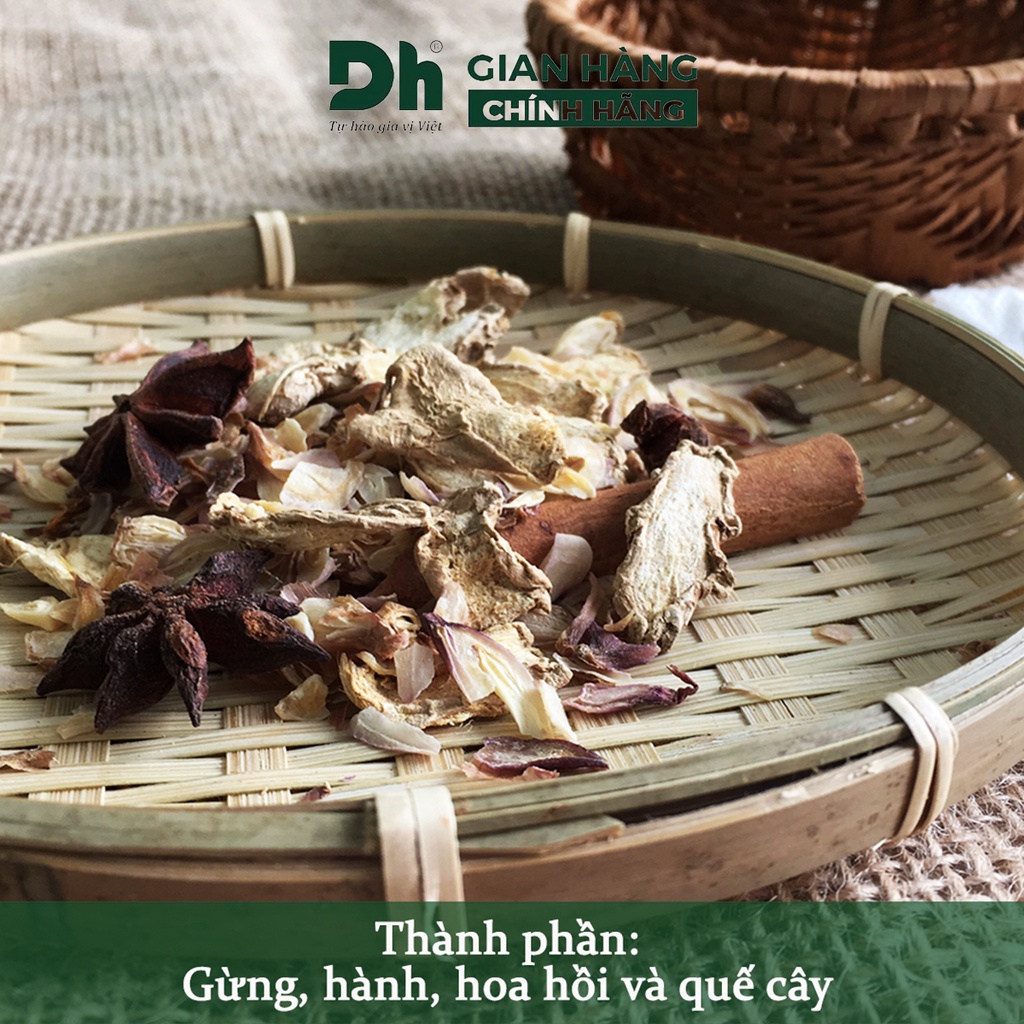 Gia vị nấu phở gà Natural DH Foods nêm sẵn thành phần tự nhiên gói 20gr