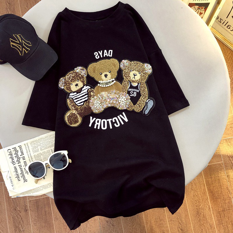 [RẺ VÔ ĐỊCH] Áo phông 3 gấu Days form rộng đẹp- Áo thun tay lỡ Unisex nam nữ kiểu hàn quốc vải cotton