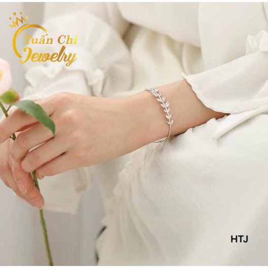 Set Bạc Nữ ⚡FREESHIP⚡ Lắc Tay Nữ Và Nhẫn Nữ Bạc Ta Hình Lá Nhẹ Nhàng, Tiểu Thư