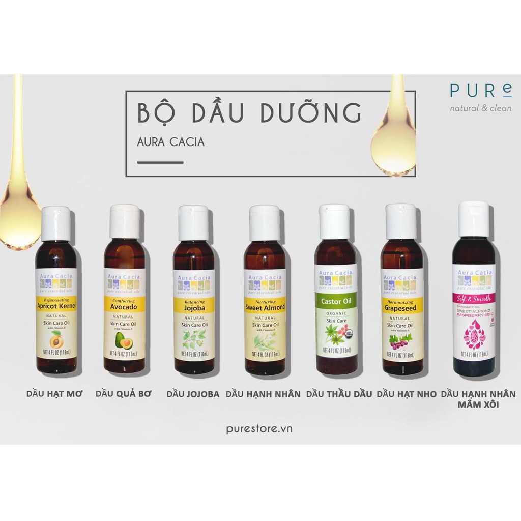 DẦU DƯỠNG LÀM KHỎE DA HỮU CƠ THIÊN NHIÊN AURA CACIA AVOCADO OIL 118ML CHÍNH HÃNG - 2777