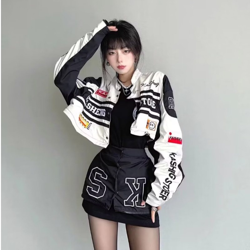 Áo Khoác Bóng Chày In Chữ Phong Cách Retro Mỹ Thời Trang Cho Nam